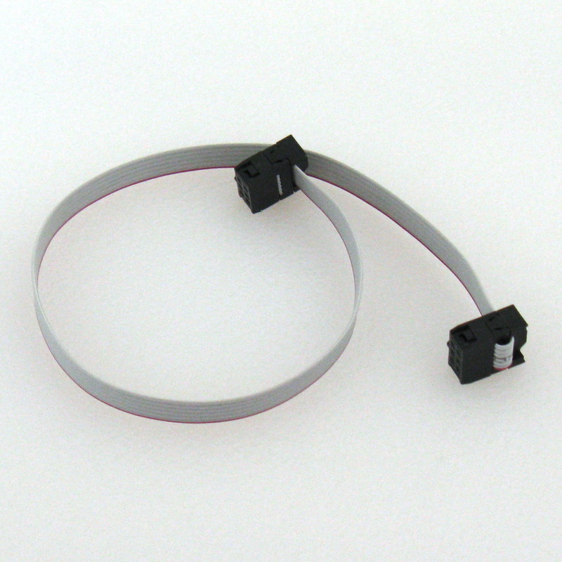 2x3 (6-pin) IDC Connector Flat Ribbon Cable, 1ft - Click Image to Close